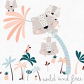 Capa de Edredão para Berço Cool Kids Wild And Free Reversível (100 X 120 cm) (berço de 60)
