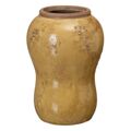 Vaso 14,5 X 14,5 X 21,5 cm Cerâmica Mostarda