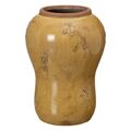 Vaso 17,5 X 17,5 X 25 cm Cerâmica Mostarda
