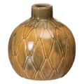 Vaso 17,5 X 17,5 X 18 cm Cerâmica Mostarda
