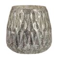 Castiçais Cristal Cinzento 11 X 11 X 11 cm
