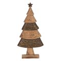 Adorno Natalício Castanho Madeira de Mangueira árvore de Natal 32 X 9 X 65,5 cm