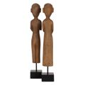 Figura Decorativa Natural Africano 14,5 X 9 X 38,5 cm (2 Unidades)