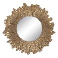 Espelho de Parede Dourado Cristal Ferro 75 X 5 X 75 cm
