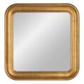 Espelho de Parede Dourado Cristal Madeira de Pinho 80 X 80 cm