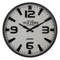 Relógio de Parede Branco Preto Ferro 46 X 46 X 6 cm