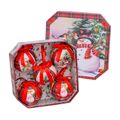 Bolas de Natal Vermelho Multicolor Papel Polyfoam Boneco de Neve 7,5 X 7,5 X 7,5 cm (5 Unidades)