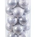 Bolas de Natal Prateado Plástico 6 X 6 X 6 cm (20 Unidades)