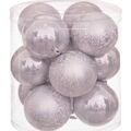 Bolas de Natal Prateado Plástico 8 X 8 X 8 cm (12 Unidades)