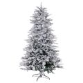 árvore de Natal Branco Verde Pvc Metal Polietileno Nevado 210 cm