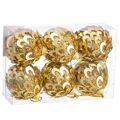 Bolas de Natal Dourado Plástico Polyfoam 6 X 6 X 6 cm (6 Unidades)