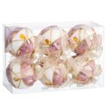 Bolas de Natal Branco Cor de Rosa Polyfoam Tecido 6 X 6 X 6 cm (6 Unidades)
