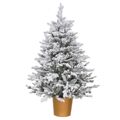 árvore de Natal Dourado Polietileno Nevado 82 X 82 X 120 cm