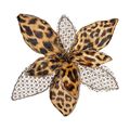 Flor Decorativa Leopardo 24 cm Natal Castanho