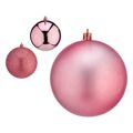 Bolas de Natal ø 12 cm 6 Unidades Cor de Rosa Plástico