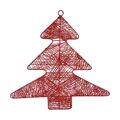 Adorno Natalício Vermelho Metal Plástico árvore de Natal (36,7 X 0,2 X 37,5 cm)