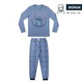 Pijama Stitch Mulher Azul XS