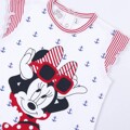 Pijama de Verão Minnie Mouse Vermelho Branco 6 Meses