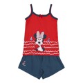 Pijama de Verão Minnie Mouse Azul Marinho 6 Meses