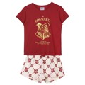 Pijama de Verão Harry Potter Mulher Vermelho Escuro XS