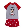 Pijama de Verão Mickey Mouse Vermelho Cinzento 3 Anos