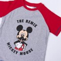 Pijama de Verão Mickey Mouse Vermelho Cinzento 4 Anos