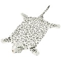 Tapete Leopardo de Pelúcia, 139 Cm, Branco