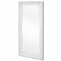  Espelho de Parede Estilo Barroco 100x50 cm Branco