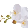  Planta Orquídea  Artificial com Vaso 65 cm Branco