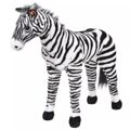 Peluche Brinquedo de Montar Zebra  Preto e Branco XXL