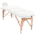  Mesas de Massagens Dobrável com 2 Rolos 10cm Espessura Oval Branco