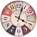 Relógio de Parede Vintage Colorido 30 cm