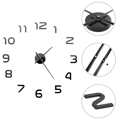  Relógio de Parede 3d com Design Moderno 100 cm XXL Preto