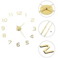Relógio de Parede 3d com Design Moderno 100 cm XXL Dourado