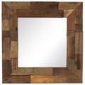 Espelho em Madeira Recuperada Maciça 50x50 cm