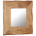 Espelho de Parede 50x50 cm Madeira de Acácia Maciça