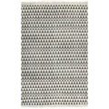 Tapete Kilim em Algodão 120x180 cm com Padrão Preto/branco