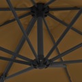 Guarda-sol Cantilever Poste Aço 250x250 cm Cinzento-acastanhado