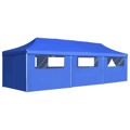 Tendas para Festas Pop-up Dobrável com 8 Paredes 3x9 M Azul