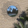  Espelho de Parede para Jardim Raios de Sol 80 cm Preto