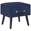 Mesa-de-cabeceira 40x35x40 cm Veludo Azul