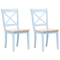 Cadeiras de Jantar 2 pcs Seringueira Maciça Cinzento e Castanho