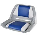 Assento do Barco Dobrável com Almofada Azul-branco 41 X 51 X 48 cm