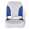 Assento Barco Dobrável + Encosto Branco e Azul 41 X 36 X 48 cm