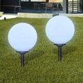 Bolas Solares LED com Pico-de-chão para Jardim 2 Un. 30 cm