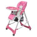  Cadeira de Bebé Alta Deluxe Rosa Altura Ajustável