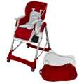  Cadeira de Bebé Alta Vermelho Bordeux Altura Ajustável