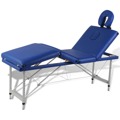Marquesa Massagens Dobrável em Azul com 4 Zonas Estrutura Aluminio