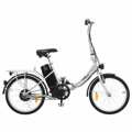 Bicicleta Elétrica Dobrável Bateria Iões Lítio Liga de Alumínio
