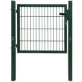  Portão de Cerca em Aço Verde 106x150 cm